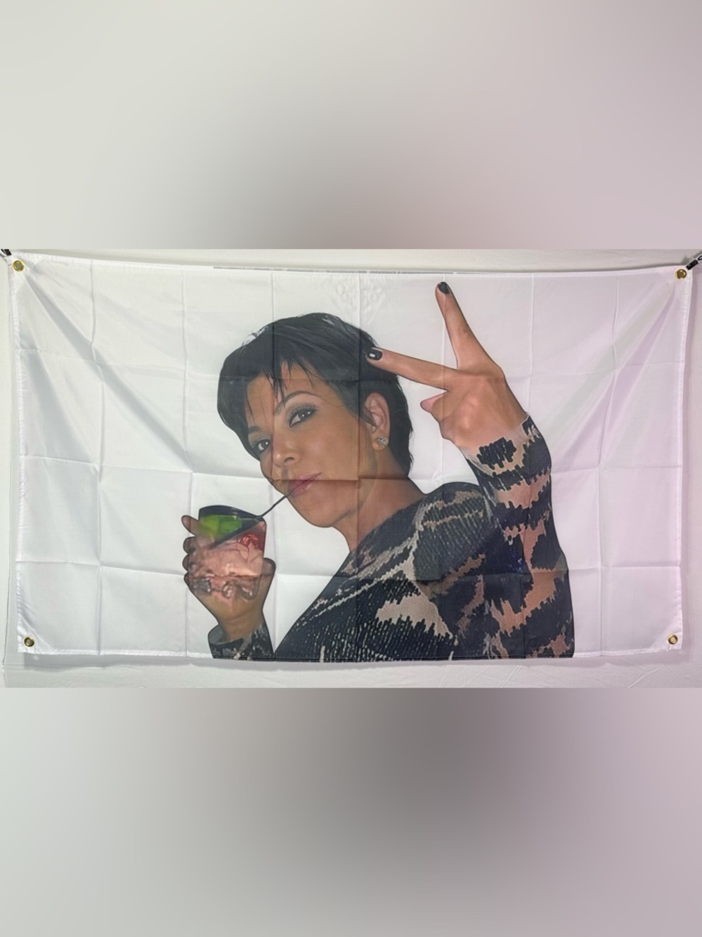 Kris Jenner Banner Tapestry 5x3 Ft.